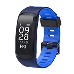Ficha técnica e caractérísticas do produto Relógio Smartwatch F4 Monitor Cardíaco Pressão Arterial (Azul) - Woosh
