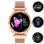 Ficha técnica e caractérísticas do produto Relógio Smartwatch Feminino Touch Screen Bracelet Sport Dance Dourado