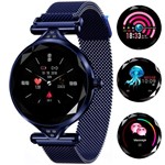 Ficha técnica e caractérísticas do produto Relógio Smartwatch Feminino Touch Screen Fashionable Style Azul