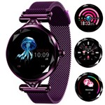 Relógio Smartwatch Feminino Touch Screen Fashionable Style Roxo