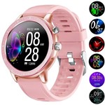 Ficha técnica e caractérísticas do produto Relógio Smartwatch Feminino Touch Screen Rainbow Rosa - Smart Watch