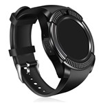 Ficha técnica e caractérísticas do produto Relogio SmartWatch Inteligente V8 Bluetooth Camera Celular Cartao Musica - Preto - Smart Bracelet