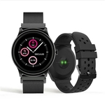 Relógio Smartwatch Malha De Aço Preto Seculus 79005lpsvpe2