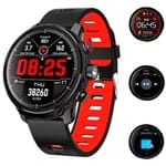 Ficha técnica e caractérísticas do produto Relógio Smartwatch Masculino Touch Screen Bluetooth Lemfo L5 Vermelho