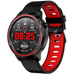 Relógio Smartwatch Masculino Touch Screen Bluetooth Smart Wear L8 Vermelho - Imp