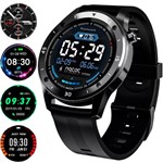 Ficha técnica e caractérísticas do produto Relógio Smartwatch Masculino Touch Screen Esporte Fitness Tracker Preto