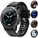 Ficha técnica e caractérísticas do produto Relógio Smartwatch Masculino Touch Screen Smart Bracelet Shock Preto