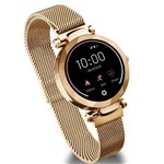 Ficha técnica e caractérísticas do produto Relogio Smartwatch Metal Dubai Dourado Es266 Multilaser