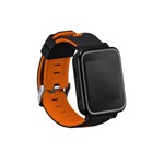 Relógio Smartwatch Multilaser Multiwatch SW2 Preto e Laranja