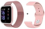 Relógio Smartwatch Oled P70 com Monitor Cardíaco Pressão Arterial Sono Passos Android Ios Rosa - Imp