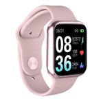 Relógio Smartwatch P70 Rosa Monitor Cardíaco Pressão Arterial Sono Passos Android Ios - P Smart