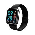 Ficha técnica e caractérísticas do produto Relógio Smartwatch P70 com 2 Pulseiras (Aço/Silicone) Pretas - Pro /Mottasuperbox