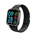Ficha técnica e caractérísticas do produto Relógio Smartwatch P70 Preto Monitor Cardíaco Pressão Arterial Sono Passos Android Ios - P Smart
