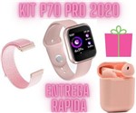 Ficha técnica e caractérísticas do produto Relógio Smartwatch P70 Pro Pulseira Fone S/Fio 2020 - Iwo