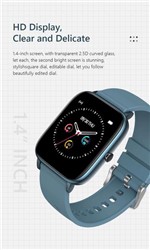 Relógio Smartwatch P8 Pulseira Inteligente Monitor Cardiaco Fitness Bluetooth - Cor AZUL - Mjx