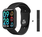 Relógio Smartwatch P80 Mult-Esportes e Lazer Mensagens Whatsapp Face Cor Preto e 2 Pulseiras - Oem - com Link Trading