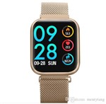 Relógio Smartwatch P80 Touch Screen Monitor Cardíaco Pressão Arterial Sono Passos Android IOs - Gold Imports