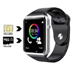 Ficha técnica e caractérísticas do produto Relógio Smartwatch Phone A1 Relógio Inteligente Bluetooth Android Prata