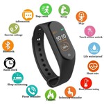 Ficha técnica e caractérísticas do produto Relógio Smartwatch Pulseira Inteligente Smartband Medidor Cardíaco Esportes - RTS