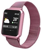 Relógio Smartwatch Smartband Android Iwo-iPhone Samsung Moto P68 (Rosa) - Smart Bracelet