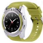 Ficha técnica e caractérísticas do produto Relógio Smartwatch V8 Inteligente Gear Chip Celular Touch Verde