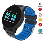Ficha técnica e caractérísticas do produto Relógio Smartwatch W1 Android, Notificações Bluetooth, Pressão Arterial Frequecia Cardiaca- Preto - Smart Watch