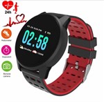 Relógio Smartwatch W1 Monitor Cardíaco Pressão Arterial Sono Passos Android IOs Verde - Gold Imports