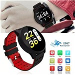 Relógio Smartwatch W1 Monitor Cardíaco Pressão Arterial Sono Passos Android Ios Vermelho