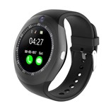 Ficha técnica e caractérísticas do produto Relogio SmartWatch Y1 Bluetooth Camera Celular Chip Cartao Musica Android e Ios - Preto - A1