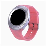 Ficha técnica e caractérísticas do produto Relogio SmartWatch Y1 Bluetooth Camera Celular Chip Cartao Musica Android e Ios - Rosa - Y Smart