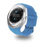 Relógio Smartwatch Y1 Inteligente Bluetooth Android & Ios Azul
