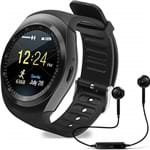 Ficha técnica e caractérísticas do produto Relógio Smartwatch Y1 Inteligente Gear Chip Celular Touch + Fone de Ouvido Bluetooth S6 (PRETO)