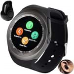Ficha técnica e caractérísticas do produto Relógio Smartwatch Y1 Inteligente Gear Chip Celular Touch + MINI Fone de Ouvido Bluetooth S530 (PRETO)