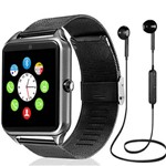 Ficha técnica e caractérísticas do produto Relógio Smartwatch Z60 Celular Inteligente Chip Pedômetro Câmera + Fone de Ouvido Bluetooth