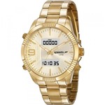 Ficha técnica e caractérísticas do produto Relógio Speedo Feminino Dourado 15014LPEVDE1 Anadigi 5 Atm Cristal Mineral Tamanho Grande