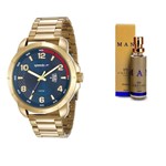 Ficha técnica e caractérísticas do produto Relógio Speedo Masculino 24861gpevds1 Big Case Dourado + BRINDE - Mondaine