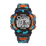 Relógio Sport Infantil Masculino Digital Led Alarme MULTICOR Cor Laranja - Honhx