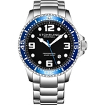 Ficha técnica e caractérísticas do produto Relógio Stuhrling Original Homem/Masc. Aço Inox.Sport Dive Mergulho 200M Azul/Black Dial Aqua-Diver