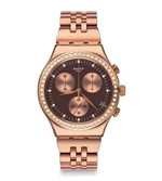Ficha técnica e caractérísticas do produto Relógio Swatch Precious Ycg414g Aço Rosé Preto Original