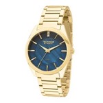 Ficha técnica e caractérísticas do produto Relógio Technos Feminino Elegance 2036lou/4a Dourado Azul