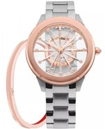 Ficha técnica e caractérísticas do produto Relógio Technos Feminino Elegance Crystal F03101AB/K1W + Bracelete