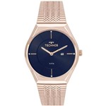 Ficha técnica e caractérísticas do produto Relógio Technos Feminino Fashion Gl15aq/4a Rose Gold Azul