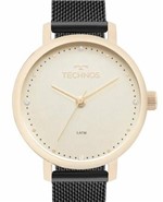 Ficha técnica e caractérísticas do produto Relogio Technos Feminino Preto/dourado - 2035mml/5x