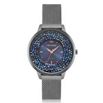 Ficha técnica e caractérísticas do produto Relógio Technos Feminino Ref: 2035mqc/5a Crystal Grafite