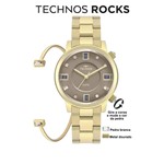 Ficha técnica e caractérísticas do produto Relógio Technos Rocks Feminino Dourado 2039BU/K4C