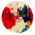 Ficha técnica e caractérísticas do produto Relógio Teia Colorida Redondo - Redondo 30 X 30 Cm