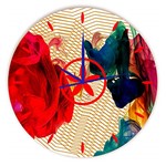 Ficha técnica e caractérísticas do produto Relógio Teia Colorida Redondo (Redondo 30 X 30 Cm)