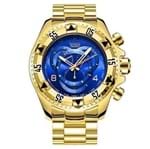 Relógio Temeite Reserve (Dourado com Azul)