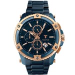 Ficha técnica e caractérísticas do produto Relógio Tempus Dual Time Chronograph, Blue Rose