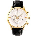 Relógio Tempus Dual Time Gold White